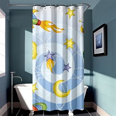 Science Fiction Outer Space Shower Curtain 36  X 72  (stall)  by Ndabl3x