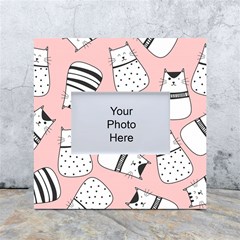 Cute Cats Cartoon Seamless-pattern White Box Photo Frame 4  X 6  by Vaneshart