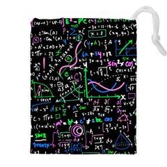 Math-linear-mathematics-education-circle-background Drawstring Pouch (5xl) by Vaneshart