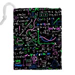 Math-linear-mathematics-education-circle-background Drawstring Pouch (5XL) Back