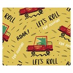 Childish-seamless-pattern-with-dino-driver Premium Plush Fleece Blanket (Small) 50 x40  Blanket Front