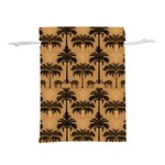 Camel Palm Tree Lightweight Drawstring Pouch (M) Back
