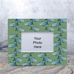 Fishes Pattern Background Theme White Tabletop Photo Frame 4 x6  Front