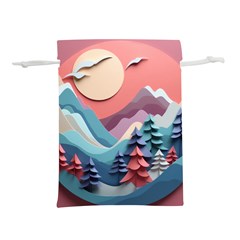 Paper Art Pastel Lightweight Drawstring Pouch (m) by Vaneshop