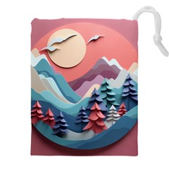 Paper Art Pastel Drawstring Pouch (4xl) by Vaneshop