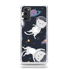 Space Cat Illustration Pattern Astronaut Samsung Galaxy S20 6 2 Inch Tpu Uv Case by Wav3s