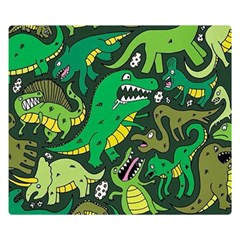 Dino Kawaii Premium Plush Fleece Blanket (small) by Wav3s