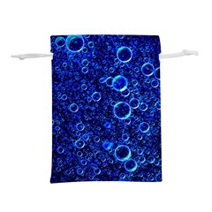 Blue Bubbles Abstract Lightweight Drawstring Pouch (l) by Vaneshop