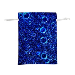 Blue Bubbles Abstract Lightweight Drawstring Pouch (m) by Vaneshop