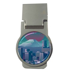 The Sun City Tokyo Japan Volcano Kyscrapers Building Money Clips (round)  by Grandong