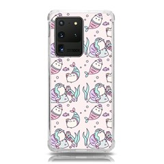 Cartoon Cat Cute Animal Design Drawing Illustration Kawaii Samsung Galaxy S20 Ultra 6 9 Inch Tpu Uv Case by Grandong