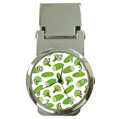 Vegetable Pattern With Composition Broccoli Money Clip Watches by Grandong
