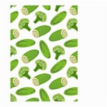 Vegetable Pattern With Composition Broccoli Large Garden Flag (Two Sides) Back