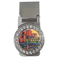 The City Style Bus Fantasy Architecture Art Money Clips (cz)  by Grandong