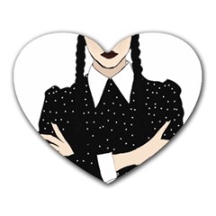Wednesday Addams Heart Mousepad by Fundigitalart234