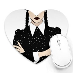 Wednesday Addams Heart Mousepad by Fundigitalart234