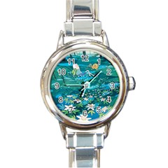 Psychedelic Adventure Round Italian Charm Watch by Cowasu