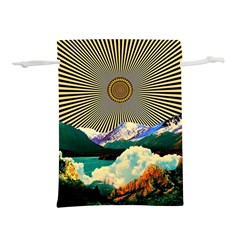 Surreal Art Psychadelic Mountain Lightweight Drawstring Pouch (l) by Cowasu