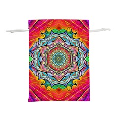Mandalas Psychedelic Lightweight Drawstring Pouch (l) by Cowasu