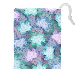 Leaves Glitter Background Winter Drawstring Pouch (4xl) by Bangk1t