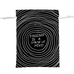 Psychedelic Art Freedom Is A State Of Mind Trippy Quotes Lightweight Drawstring Pouch (xl) by Bangk1t