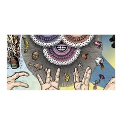 Vintage Trippy Aesthetic Psychedelic 70s Aesthetic Satin Wrap 35  X 70  by Bangk1t