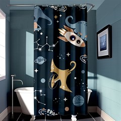 Space Theme Art Pattern Design Wallpaper Shower Curtain 36  X 72  (stall)  by Ndabl3x