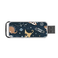 Space Theme Art Pattern Design Wallpaper Portable Usb Flash (two Sides) by Ndabl3x