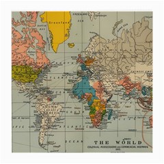 Vintage World Map Medium Glasses Cloth (2 Sides) by Cowasu