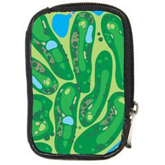 Golf Course Par Golf Course Green Compact Camera Leather Case by Cowasu