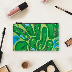 Golf Course Par Golf Course Green Cosmetic Bag (small) by Cowasu
