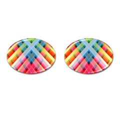 Graphics Colorful Colors Wallpaper Graphic Design Cufflinks (oval) by Amaryn4rt