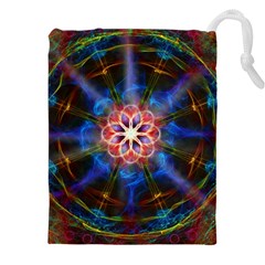 Mandala Pattern Kaleidoscope Drawstring Pouch (5xl) by Simbadda