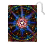 Mandala Pattern Kaleidoscope Drawstring Pouch (5XL) Front