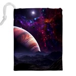 Clouds Fantasy Space Landscape Colorful Planet Drawstring Pouch (5XL) Back