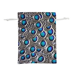 Peacock Pattern Close Up Plumage Lightweight Drawstring Pouch (m) by Celenk