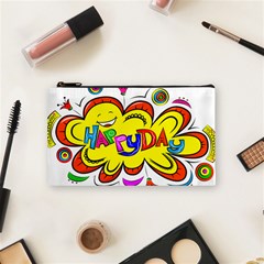 Happy Happiness Child Smile Joy Cosmetic Bag (small) by Celenk