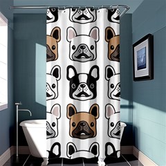 Dog-french-bulldog-seamless-pattern-face-head Shower Curtain 36  X 72  (stall)  by uniart180623