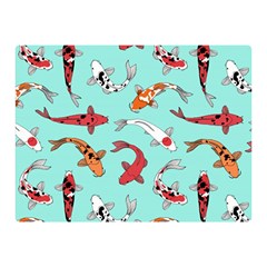 Pattern-with-koi-fishes Two Sides Premium Plush Fleece Blanket (mini) by uniart180623