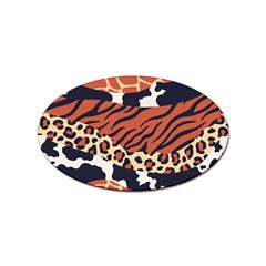 Mixed-animal-skin-print-safari-textures-mix-leopard-zebra-tiger-skins-patterns-luxury-animals-textur Sticker Oval (100 Pack) by uniart180623