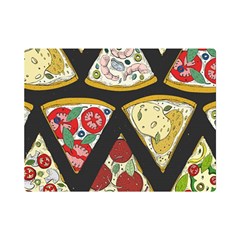 Vector-seamless-pattern-with-italian-pizza-top-view Premium Plush Fleece Blanket (mini) by uniart180623