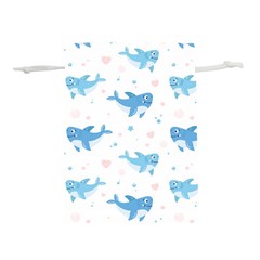 Seamless-pattern-with-cute-sharks-hearts Lightweight Drawstring Pouch (s) by uniart180623