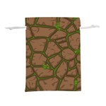 Cartoon-brown-stone-grass-seamless-background-texture-pattern Lightweight Drawstring Pouch (S) Front