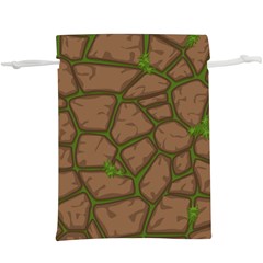 Cartoon-brown-stone-grass-seamless-background-texture-pattern Lightweight Drawstring Pouch (xl) by uniart180623
