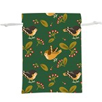 Cute-seamless-pattern-bird-with-berries-leaves Lightweight Drawstring Pouch (XL) Back