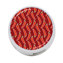 Chili-pattern-red 4-port Usb Hub (two Sides) by uniart180623