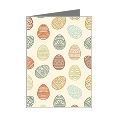 Seamless-pattern-colorful-easter-egg-flat-icons-painted-traditional-style Mini Greeting Card by uniart180623