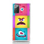 Monsters-emotions-scary-faces-masks-with-mouth-eyes-aliens-monsters-emoticon-set Samsung Galaxy Note 20 TPU UV Case Front