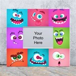 Monsters-emotions-scary-faces-masks-with-mouth-eyes-aliens-monsters-emoticon-set White Wall Photo Frame 5  x 7  Front