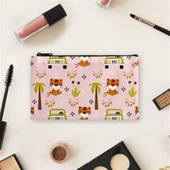 Cute-tiger-car-safari-seamless-pattern Cosmetic Bag (small) by uniart180623